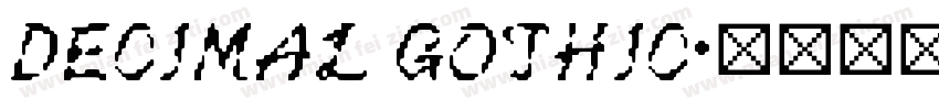 decimal gothic字体转换